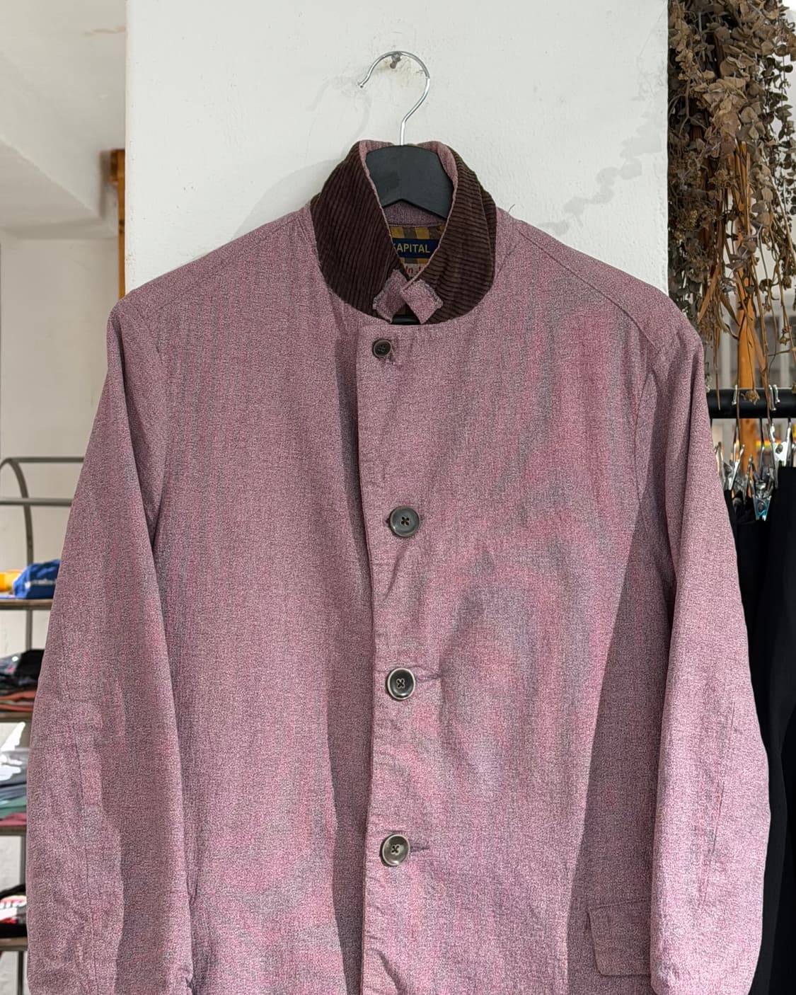 캐피탈 핑크 코듀로이 카라 코트 상품이미지5
