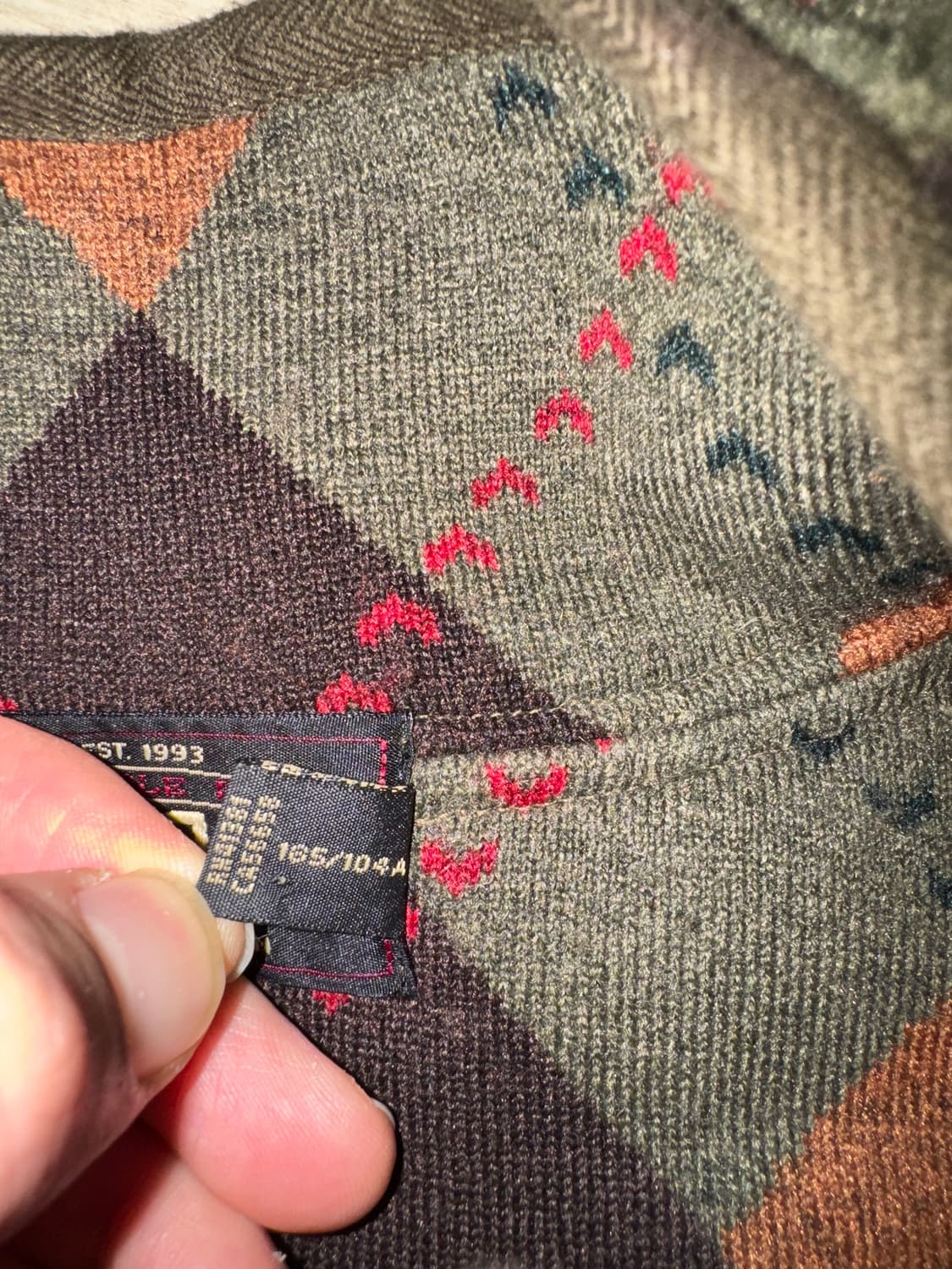 XL RRL 더블알엘 아가일 체크 플리스 후리스 상품이미지3