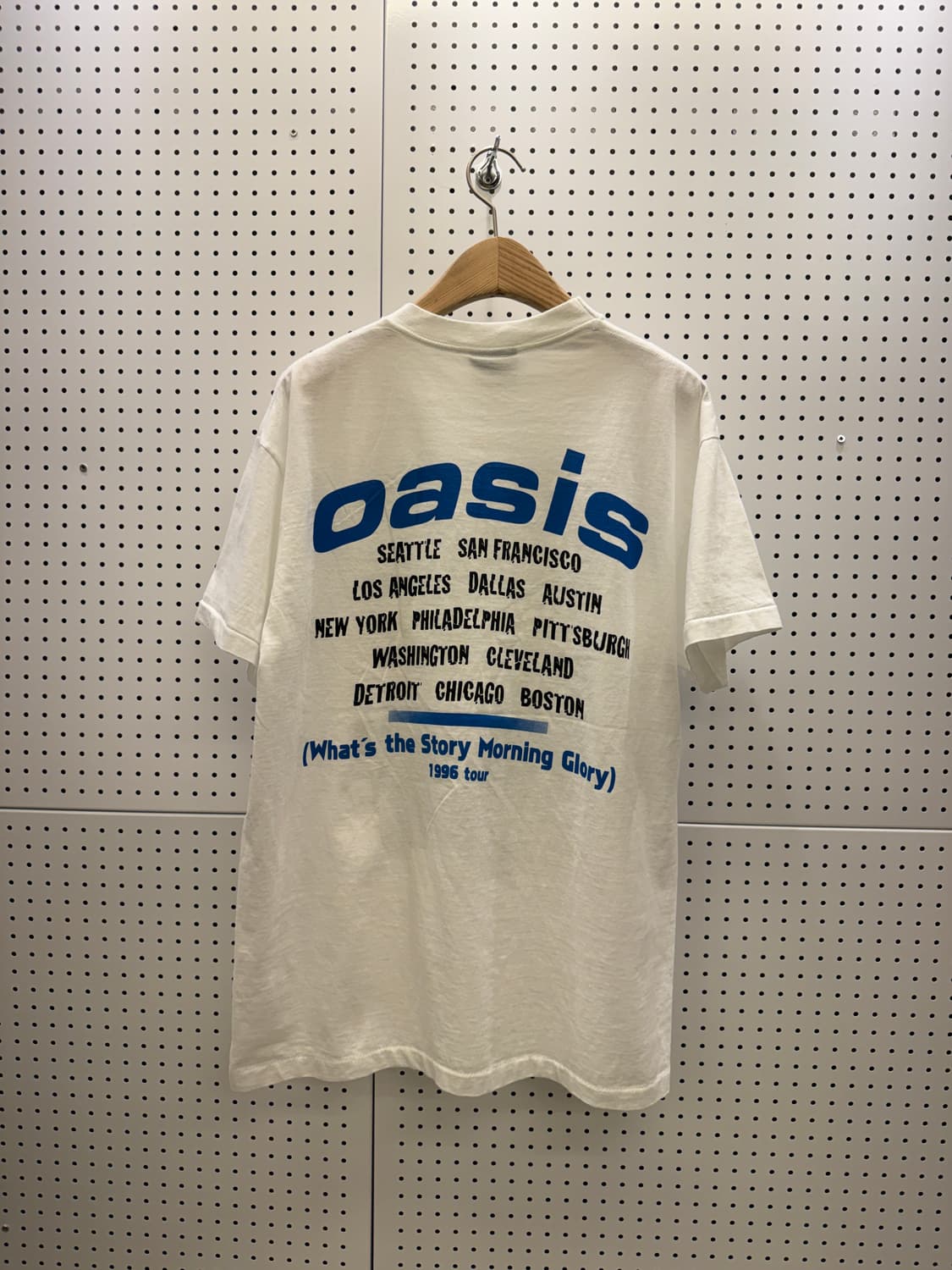 오아시스 1996년 투어 기념 빈티지 반팔 티셔츠 U1714 상품이미지3