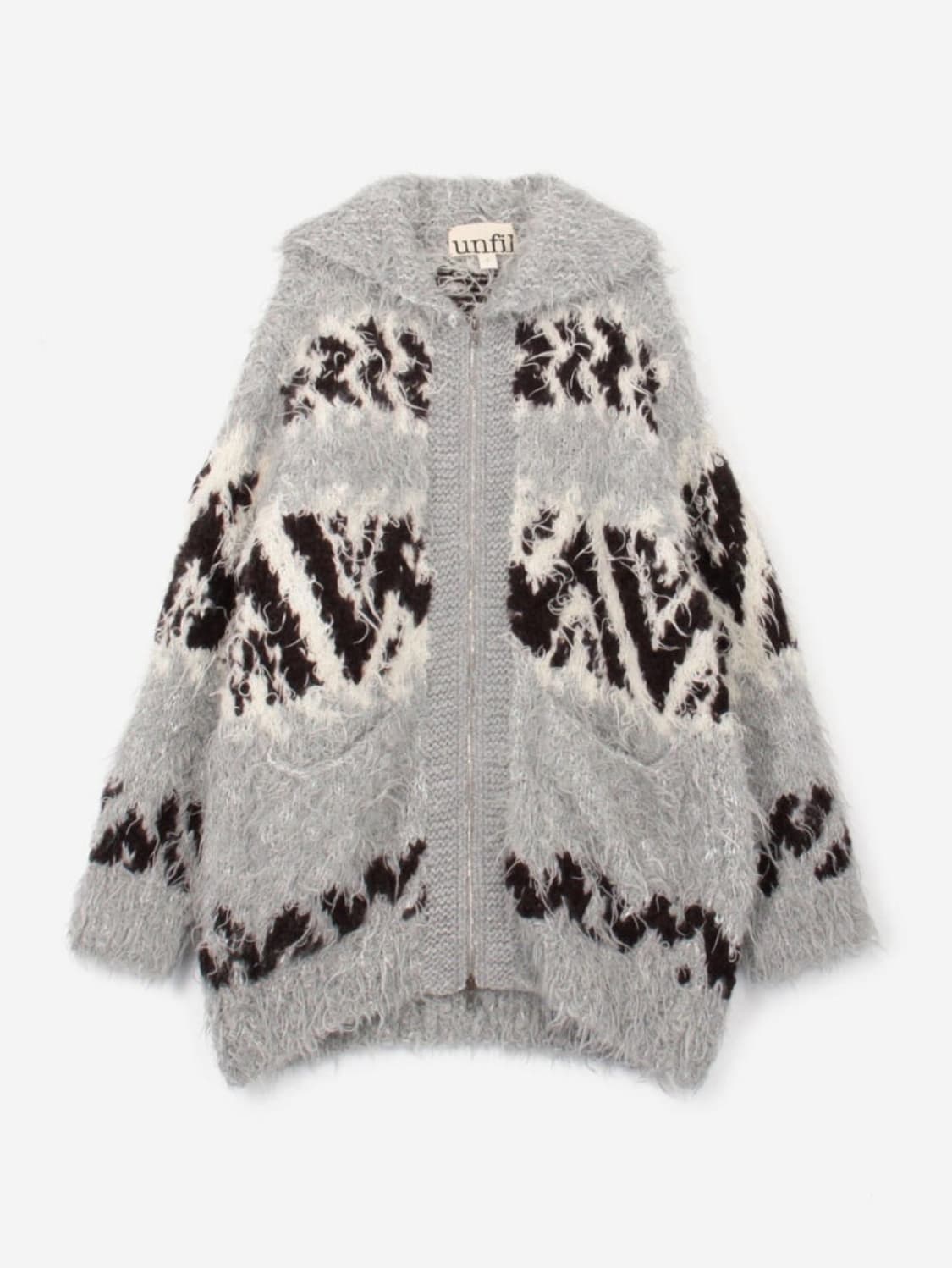 BEAKER Unfil 언필 울 코위찬 핸드니트 자켓 상품이미지3