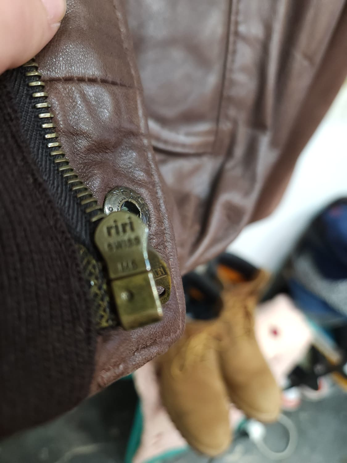 쉐비뇽 90s 양가죽 항공점퍼 프랑스제작 상품이미지6