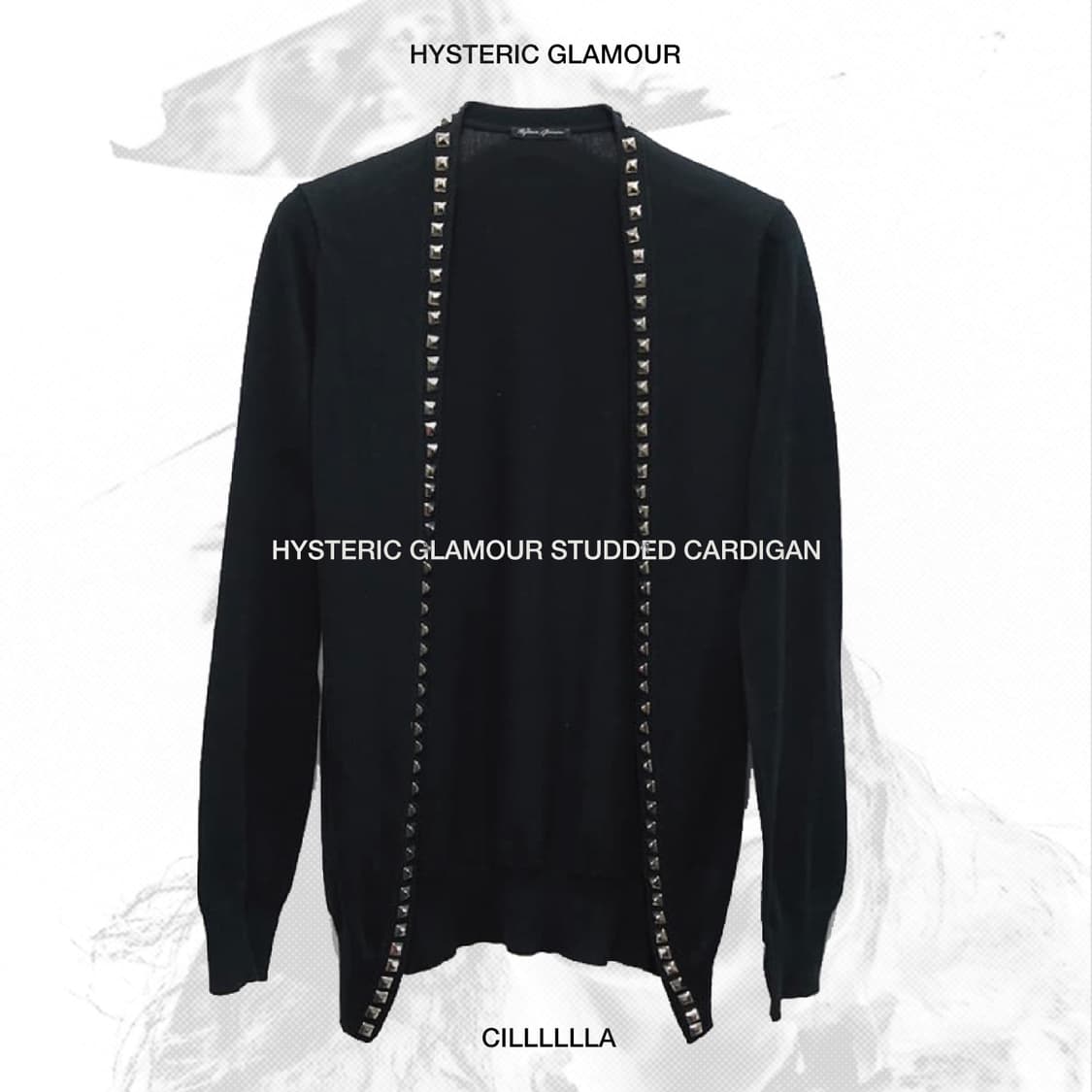 [FREE] HYSTERICGLAMOUR 히스테릭글래머 스터드 가디건 상품이미지1