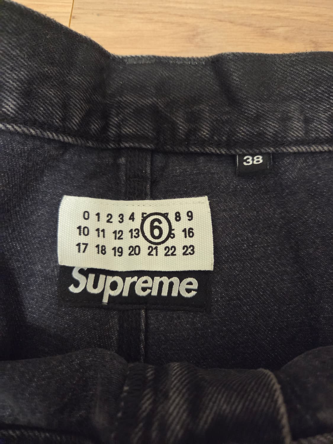 슈프림 x 마르지엘라 더블 니 페인터 팬츠 블랙 38 상품이미지3