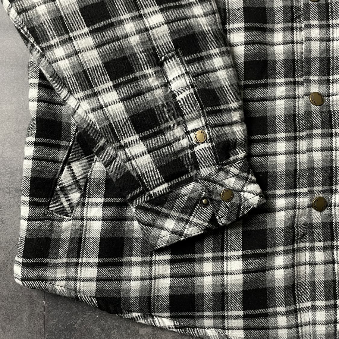 CENTRO 빈티지 체크패턴 플란넬 셰르파안감 후드자켓 A00337 상품이미지5