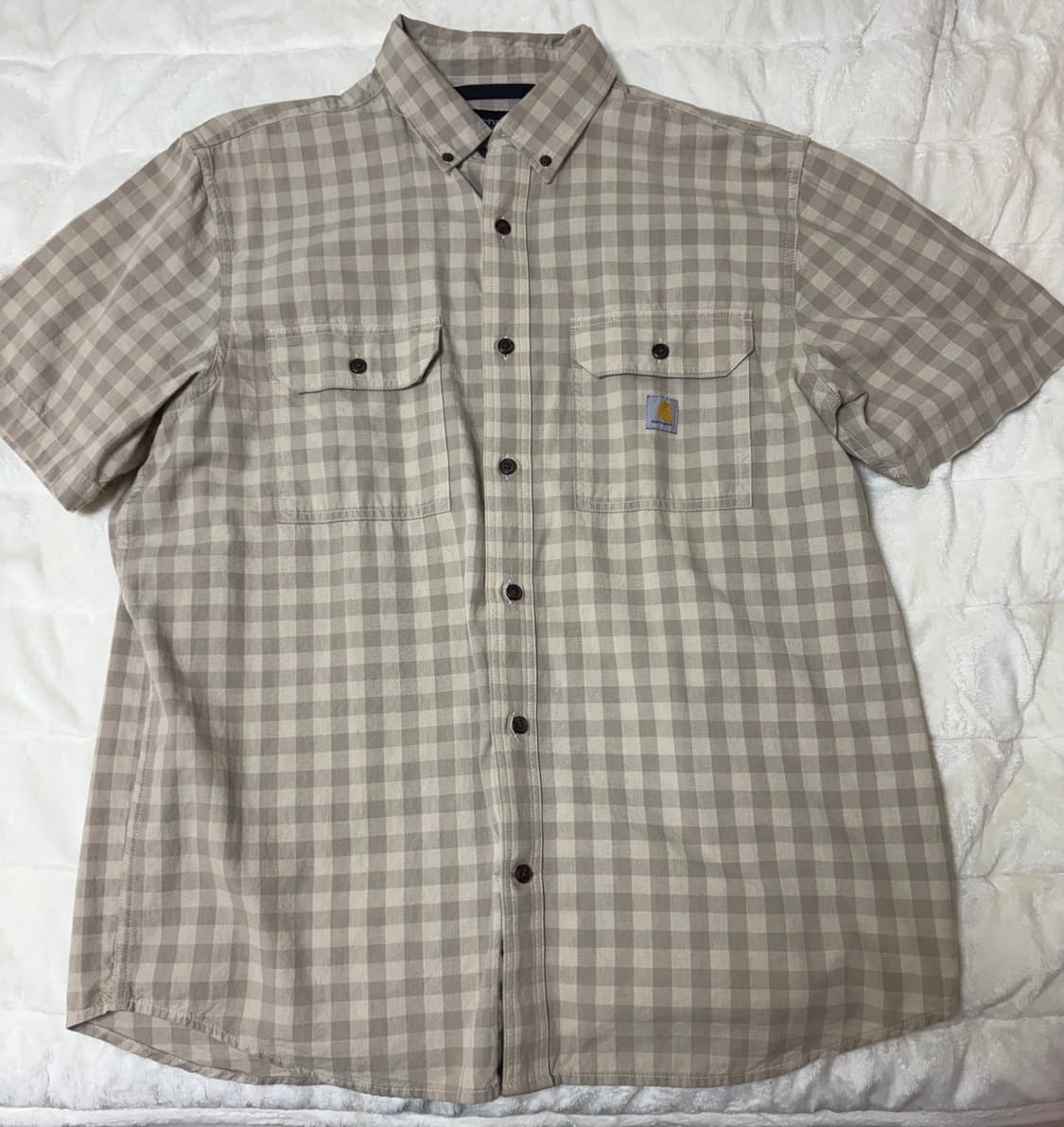 칼하트 워크웨어 체크 반팔 셔츠 / L 상품이미지1