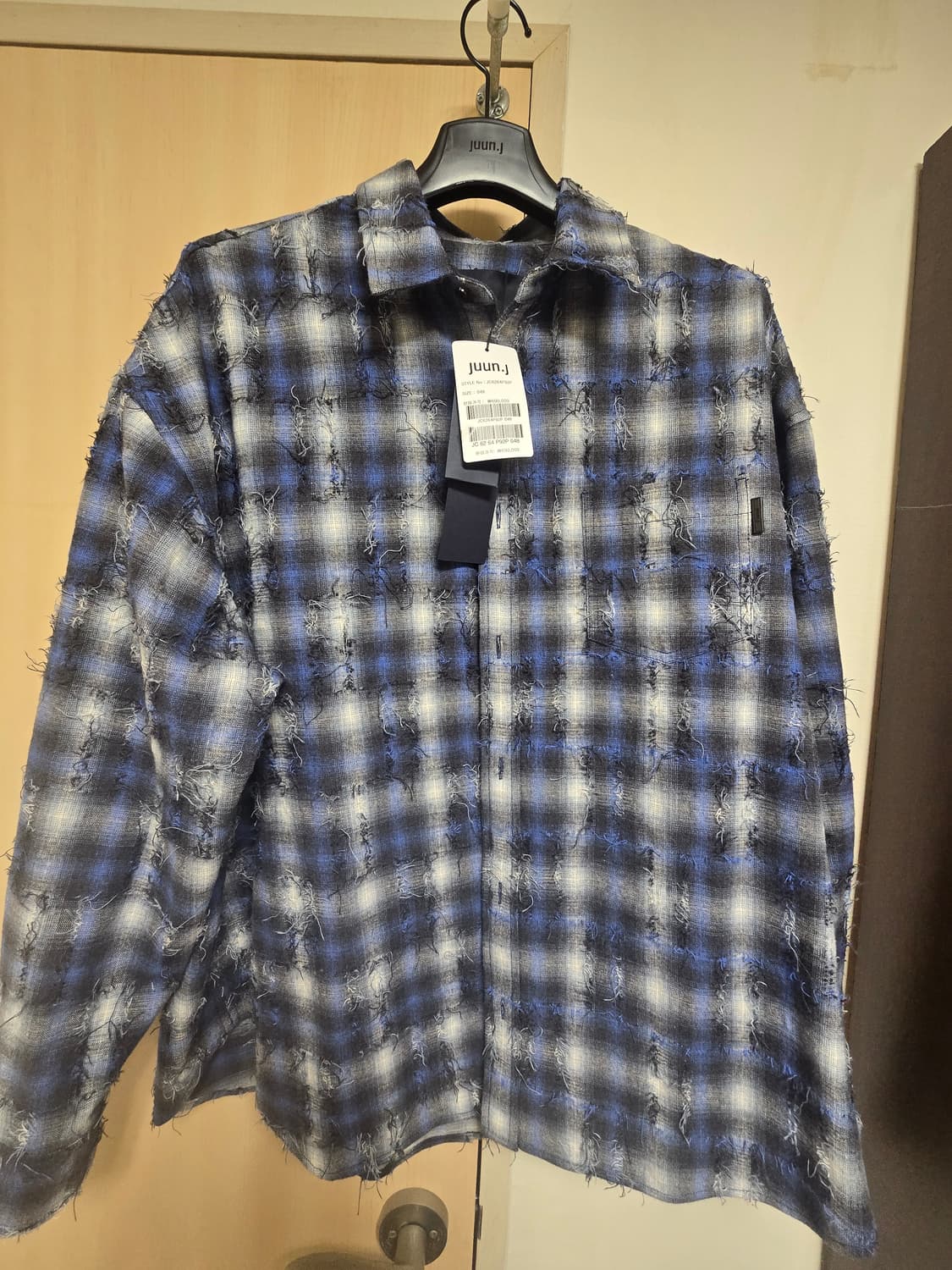 26ss 준지 그리드 블루 48 새상품 상품이미지3