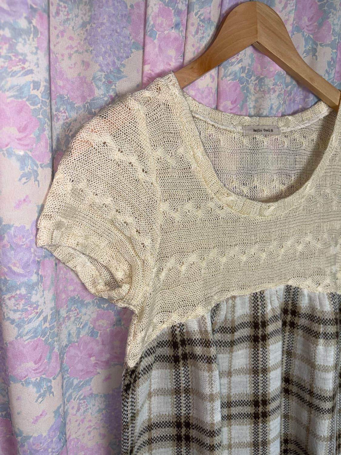 체크 반소매 미니 원피스 상품이미지7