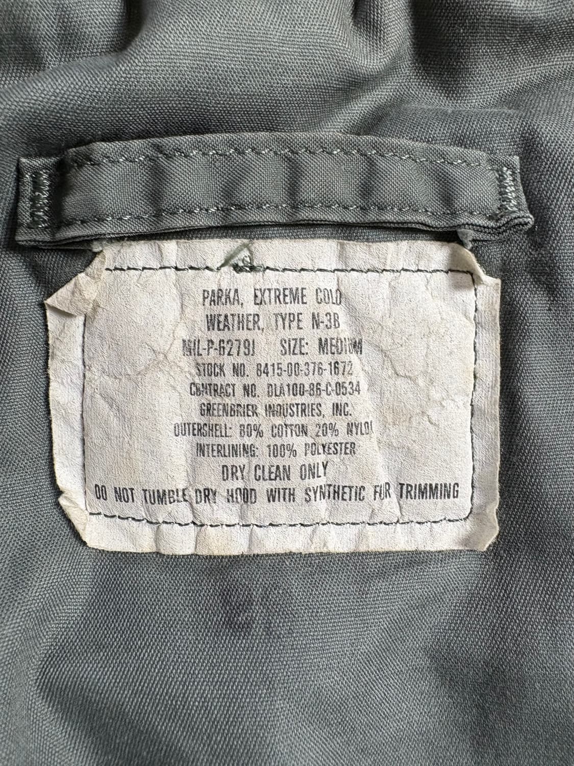 80s 밀리터리 콜드웨더 n3b 파카 M 상품이미지9