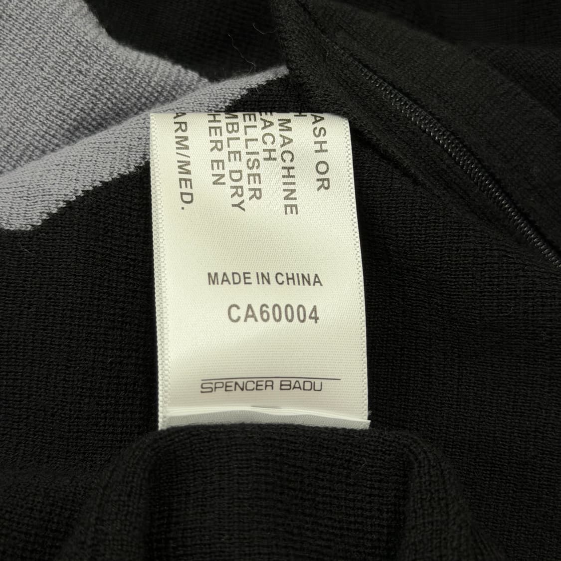 스펜서 바두 울 니트 폴로 카라티 블랙 L 상품이미지8