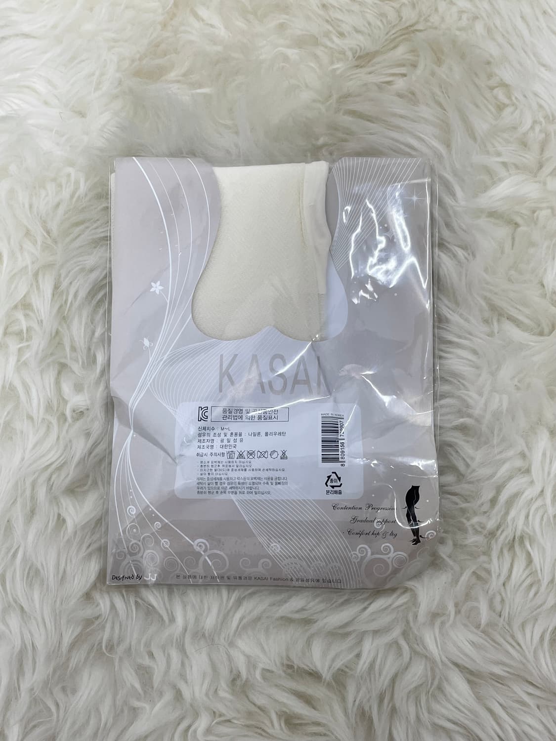 아이보리 패턴 스타킹 상품이미지2