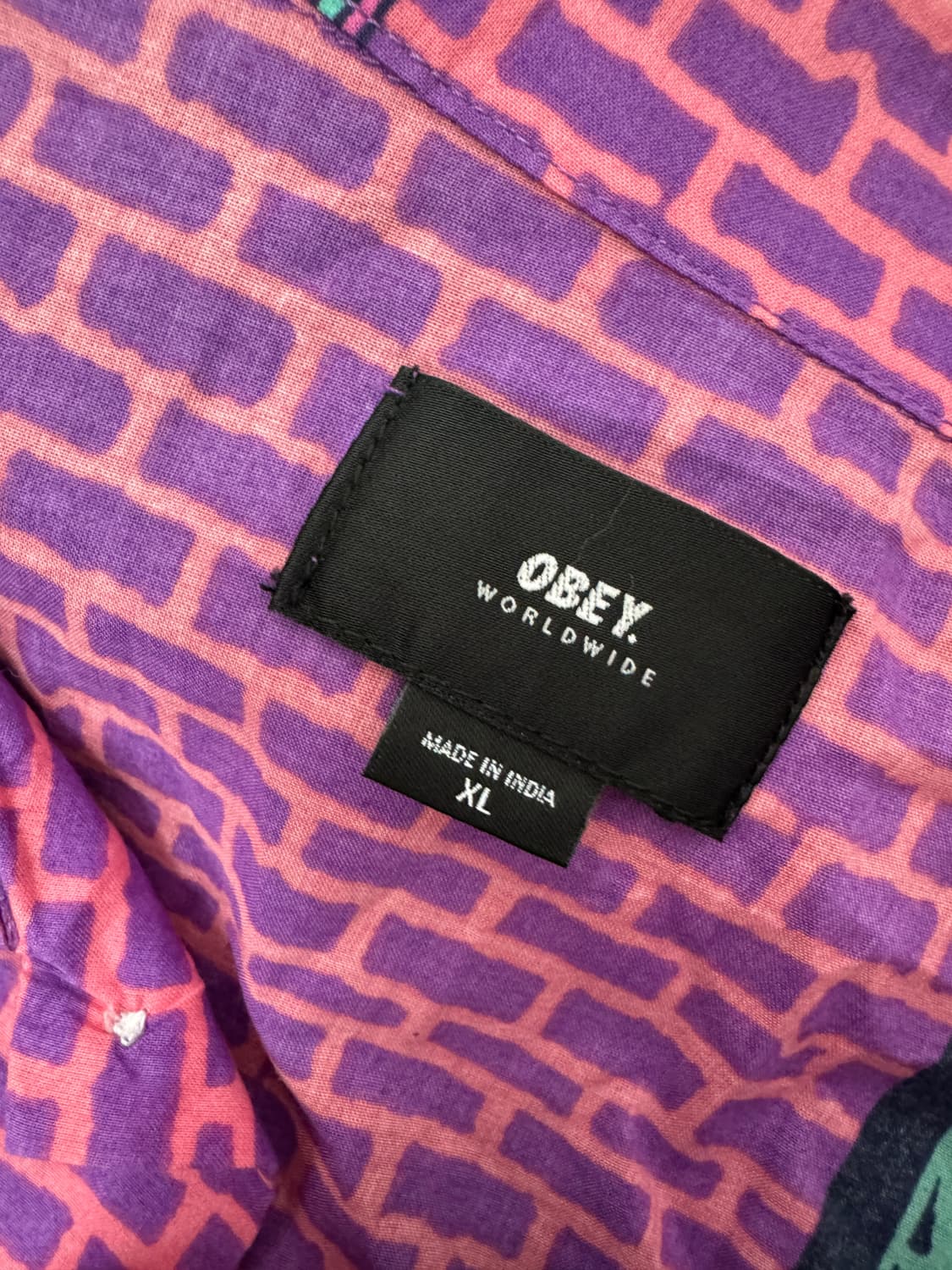오베이 올드스쿨 하와이안 프린팅 오버핏 셔츠 XL OBEY 상품이미지3