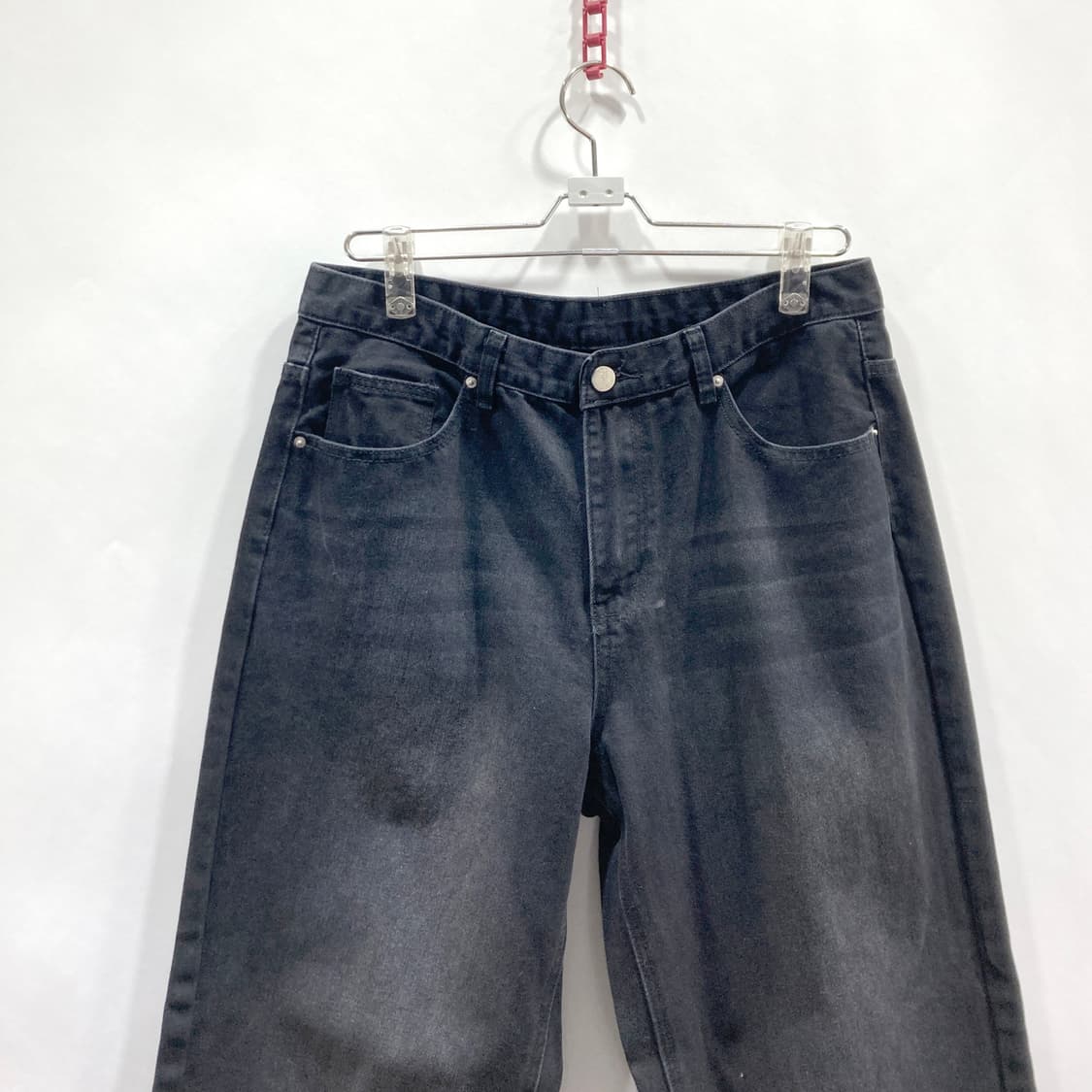 데님앤데님 와이드핏팬츠 블랙 32 영구제 상품이미지2