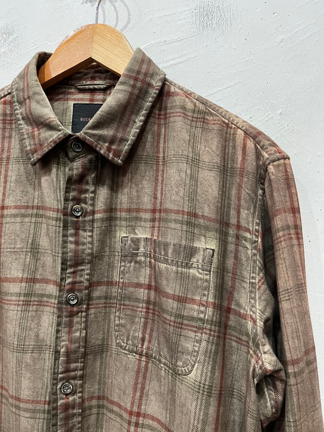버커루 가먼트다잉 체크 셔츠  상품이미지3