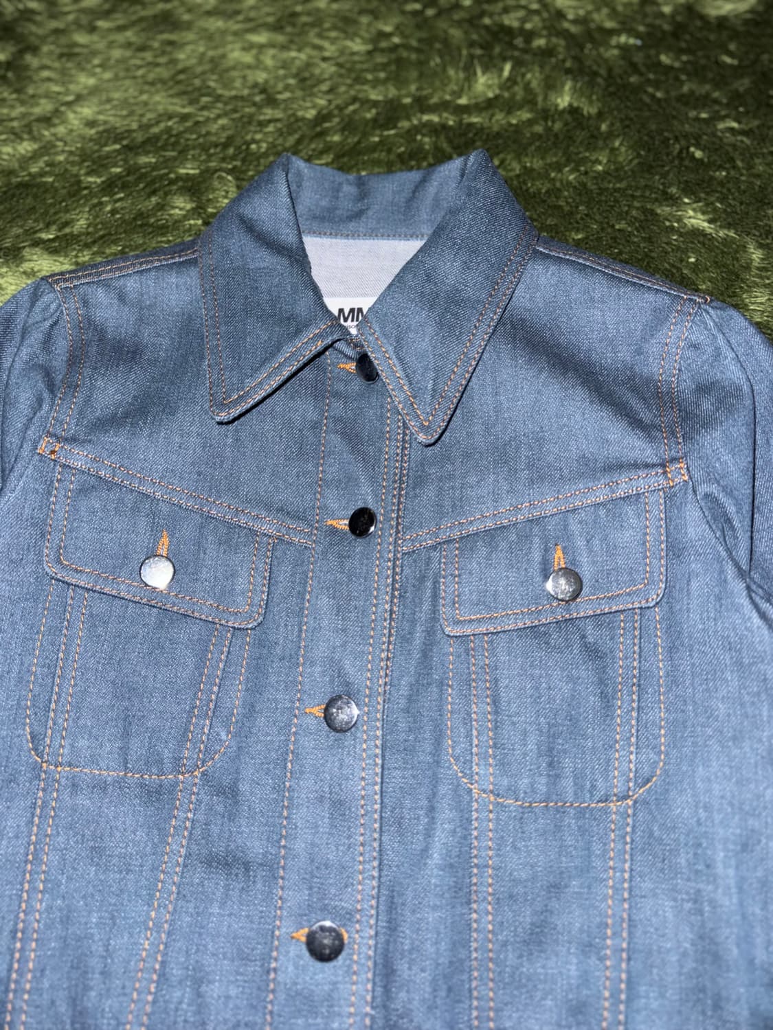 [36] MM6 메종 마르지엘라 Made in Italy 러플 데님 자켓 상품이미지3