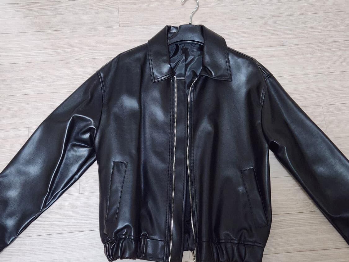 BAON 미젠다 레더 집업 자켓 블랙 상품이미지4