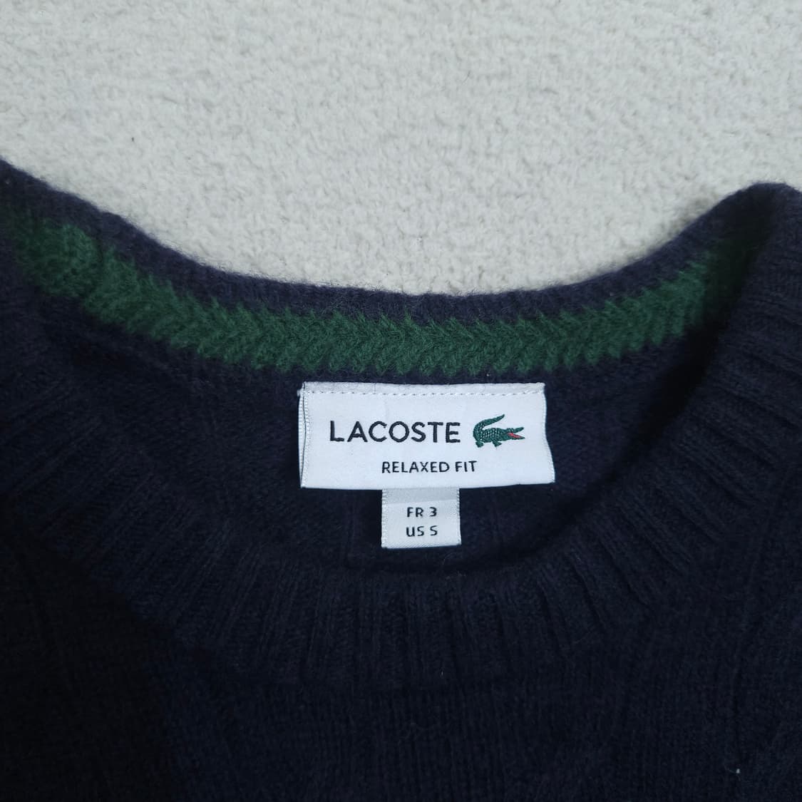 라코스테 케이블 니트 s 네이비 상품이미지4