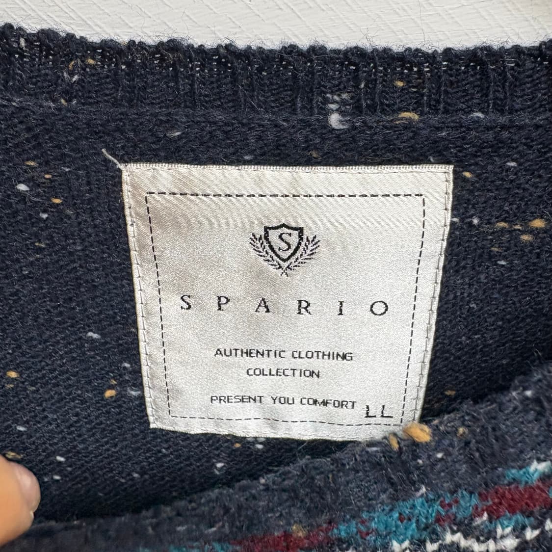 SPARIO 눈꽃 노르딕 보카시 패턴 니트 스웨터 XL (JPN)  상품이미지3