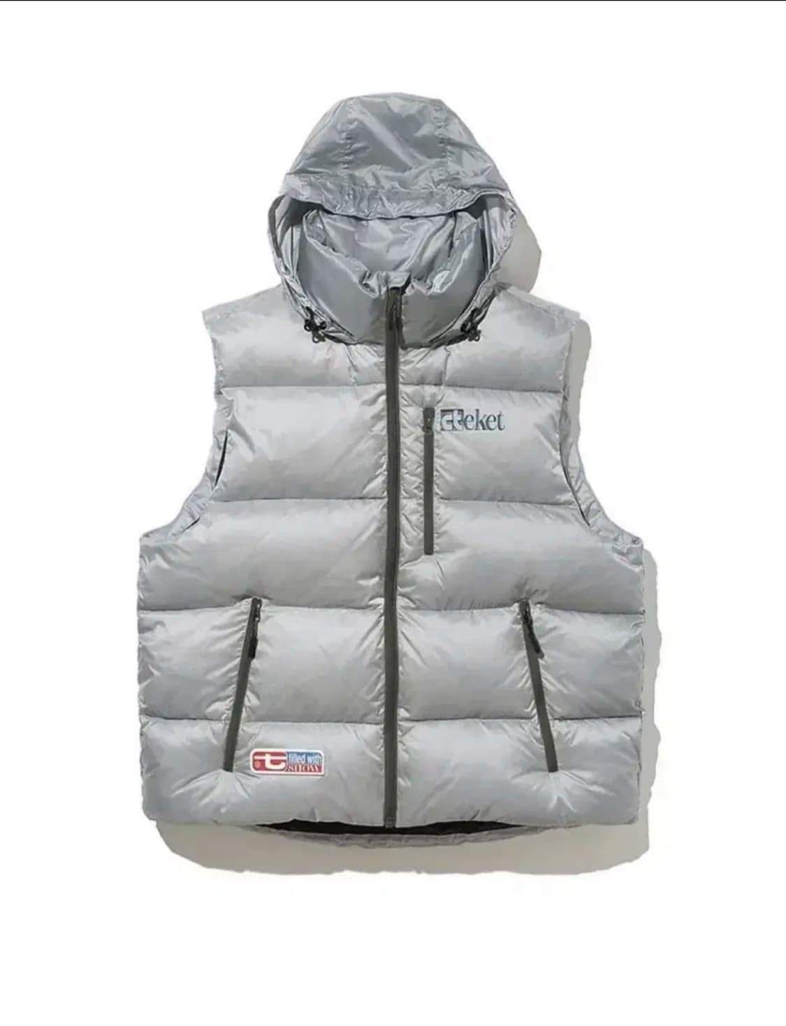 테켓 스노우볼 다운 베스트 그레이 l 상품이미지1