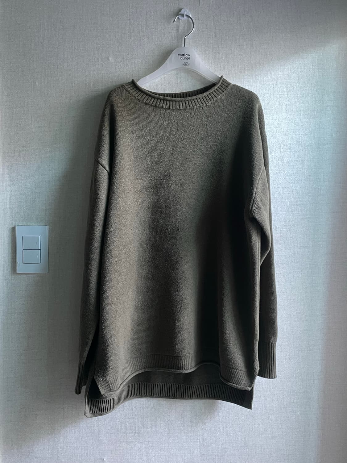 MHL 마가렛호웰 롤넥 코튼 니트 L (Olive) 상품이미지2