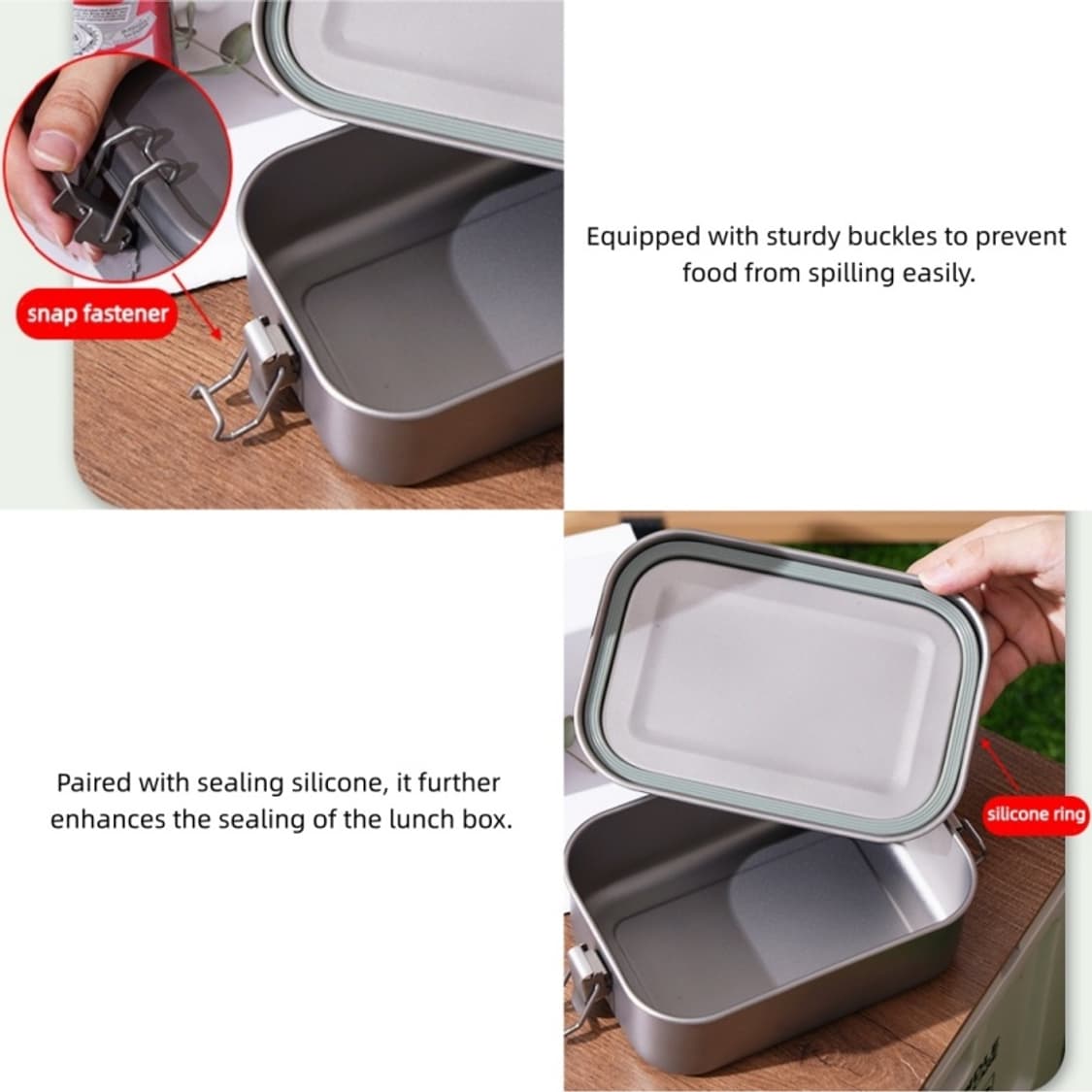 티타늄 도시락 통 누수방지 낚시 캠핑 낚시 상품이미지4