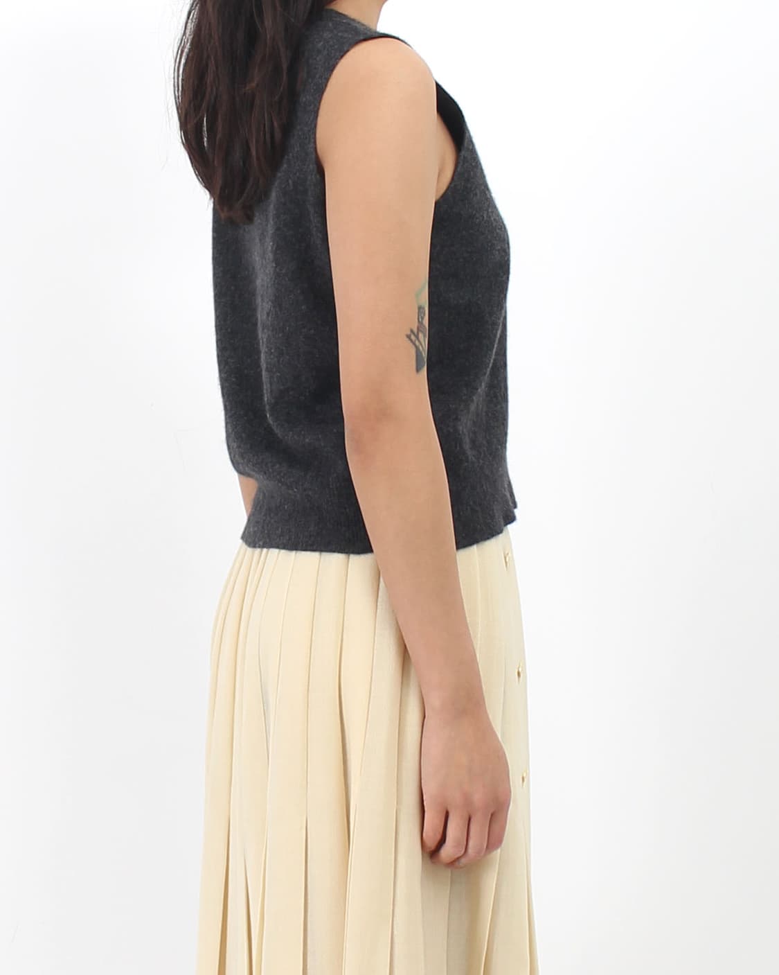 막스마라 MaxMara 그레이 라운드 넥 니트 베스트 상품이미지8