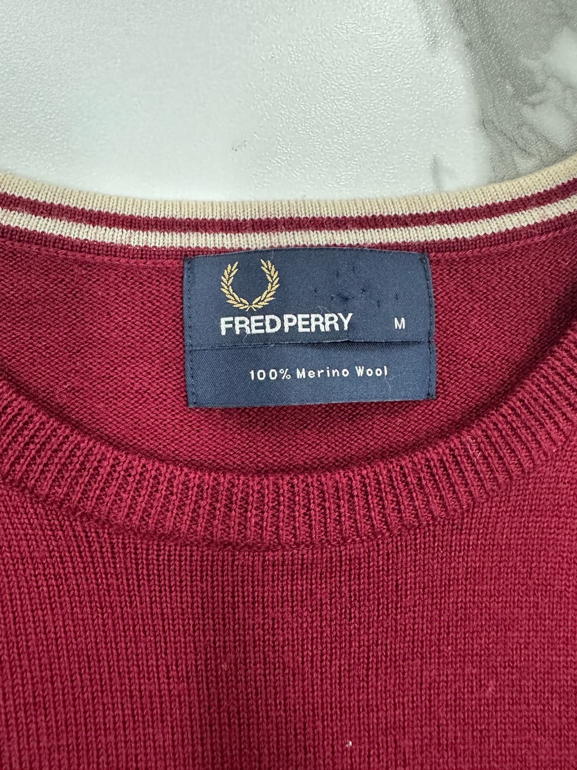 프레드페리 메리노울 니트 상품이미지3