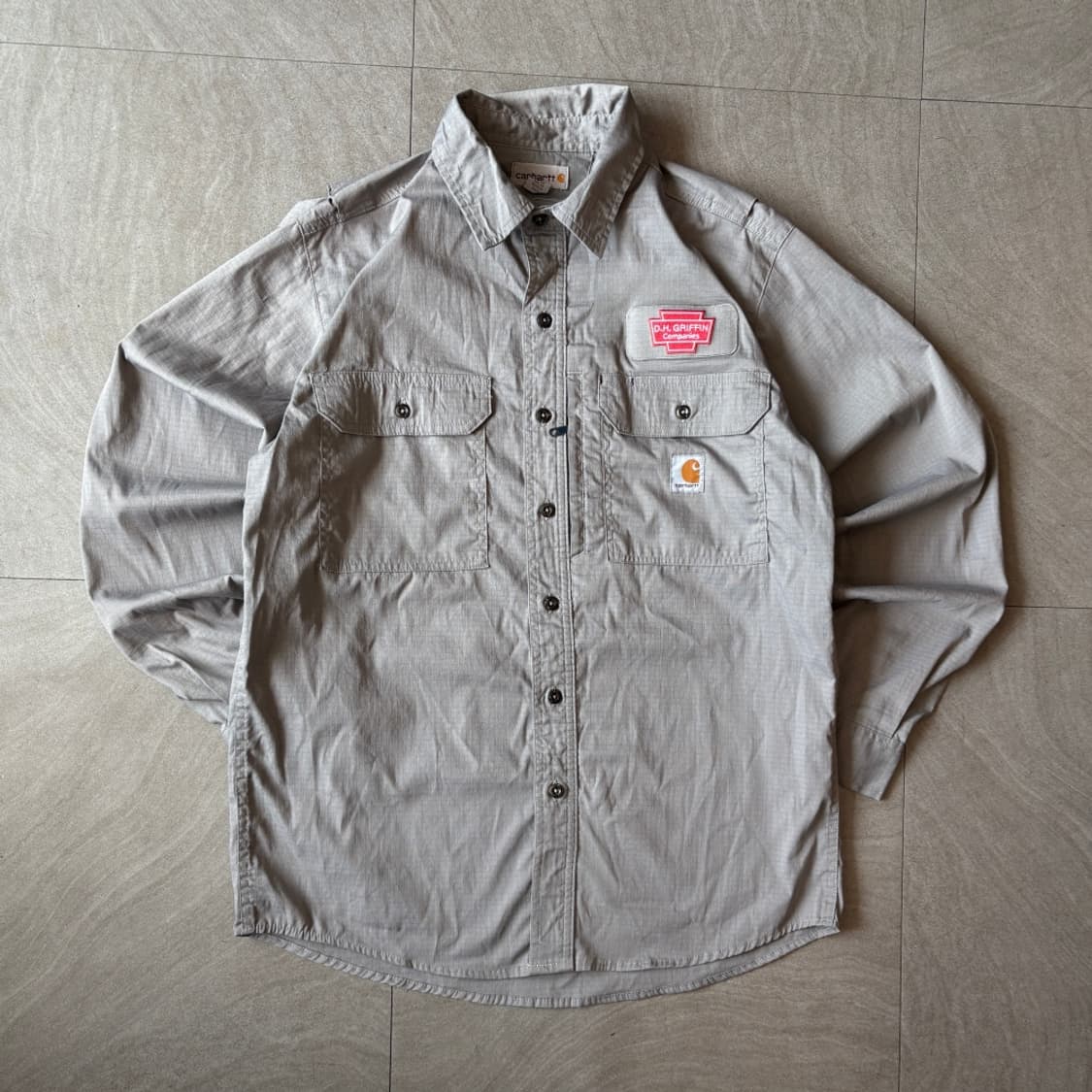 칼하트 오리지널 그레이 긴팔 셔츠 상품이미지1