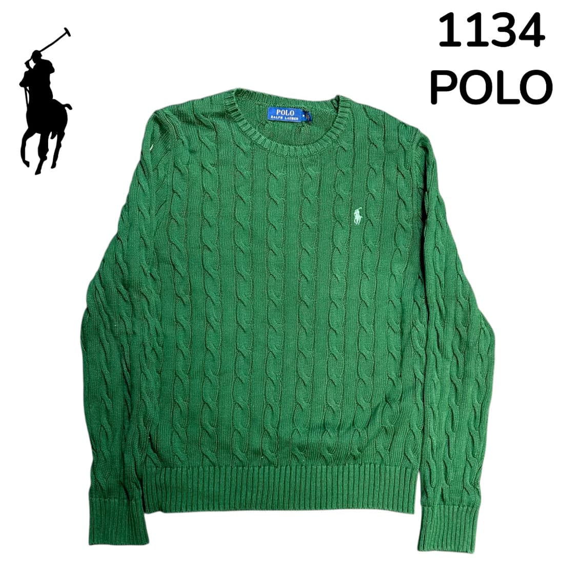 폴로 여성용 신형 꽈배기 그린 니트 M 상품이미지2