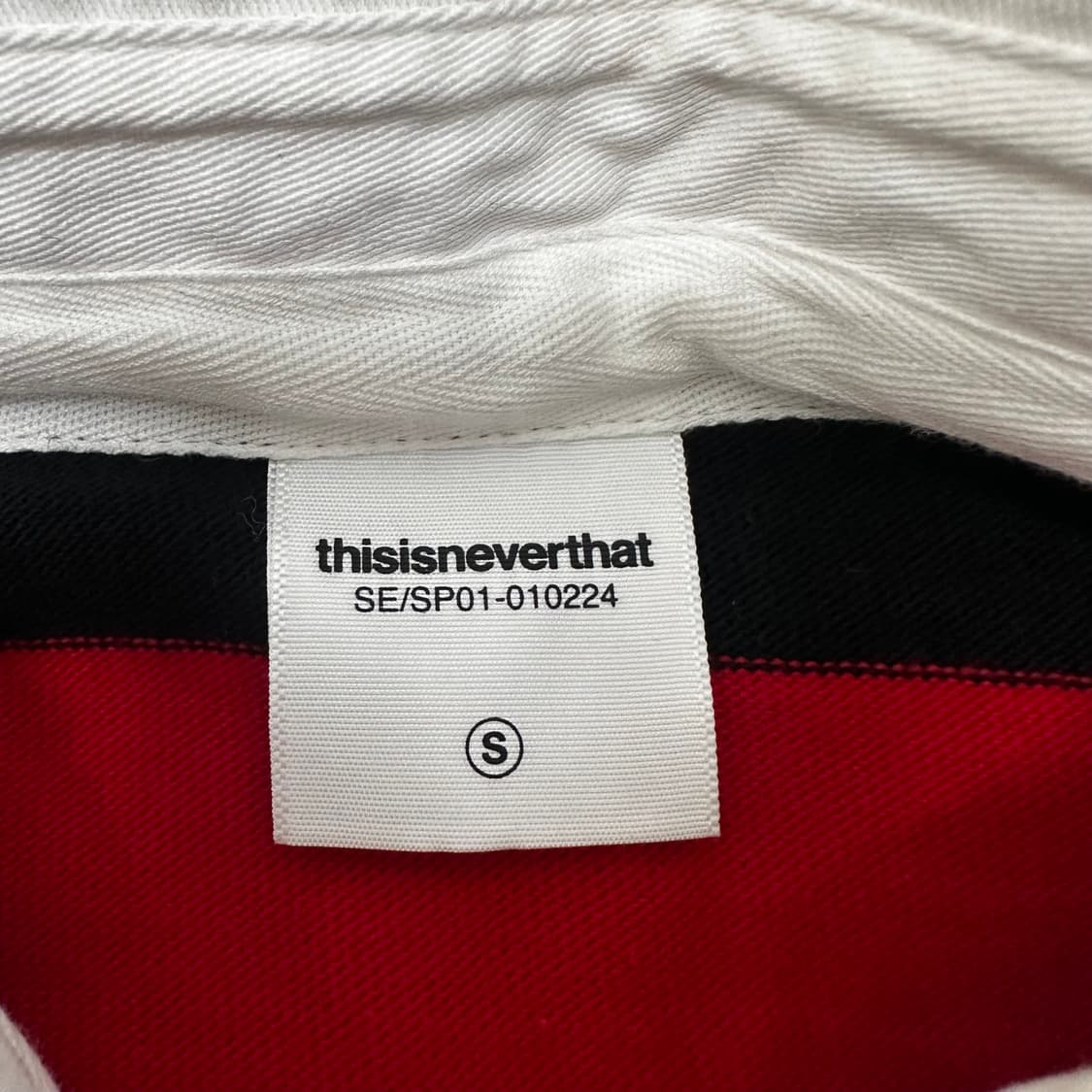 디스이즈내버뎃 스트라이프 럭비티셔츠 S 상품이미지4