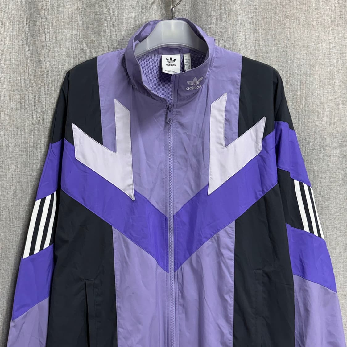 [2XL] 아디다스 리카이브 퍼플 블랙 바람막이 자켓 상품이미지3