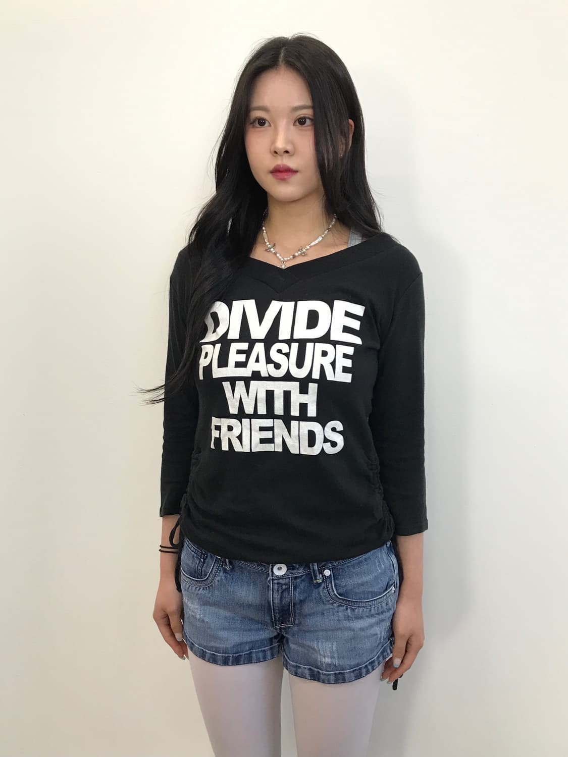 Jpn Y2k Black Lettering Graphic Tee 상품이미지2
