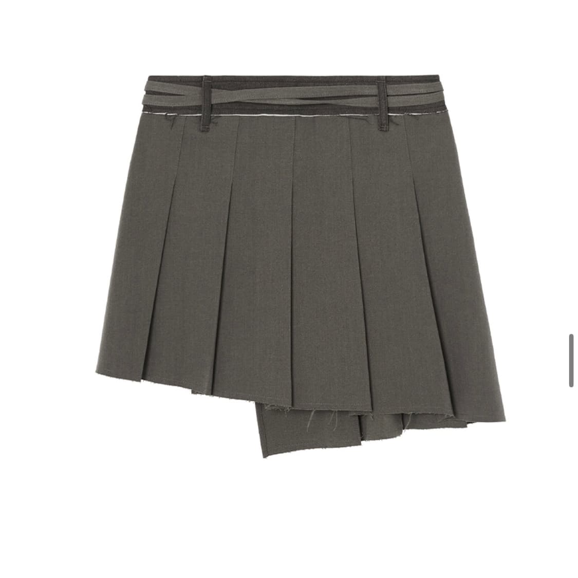 인사일런스 우먼 컷오프 플리츠 스커트 브라운  상품이미지6