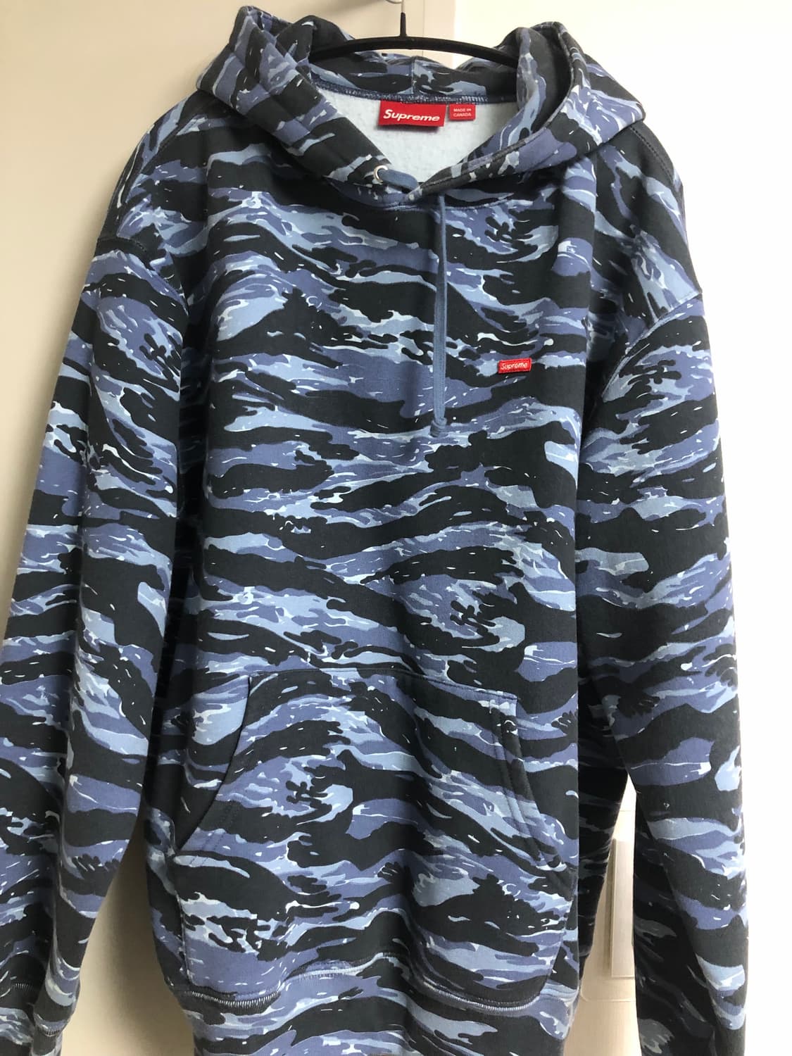 슈프림 스몰박스 후드티 블루타이거 카모 L 상품이미지2