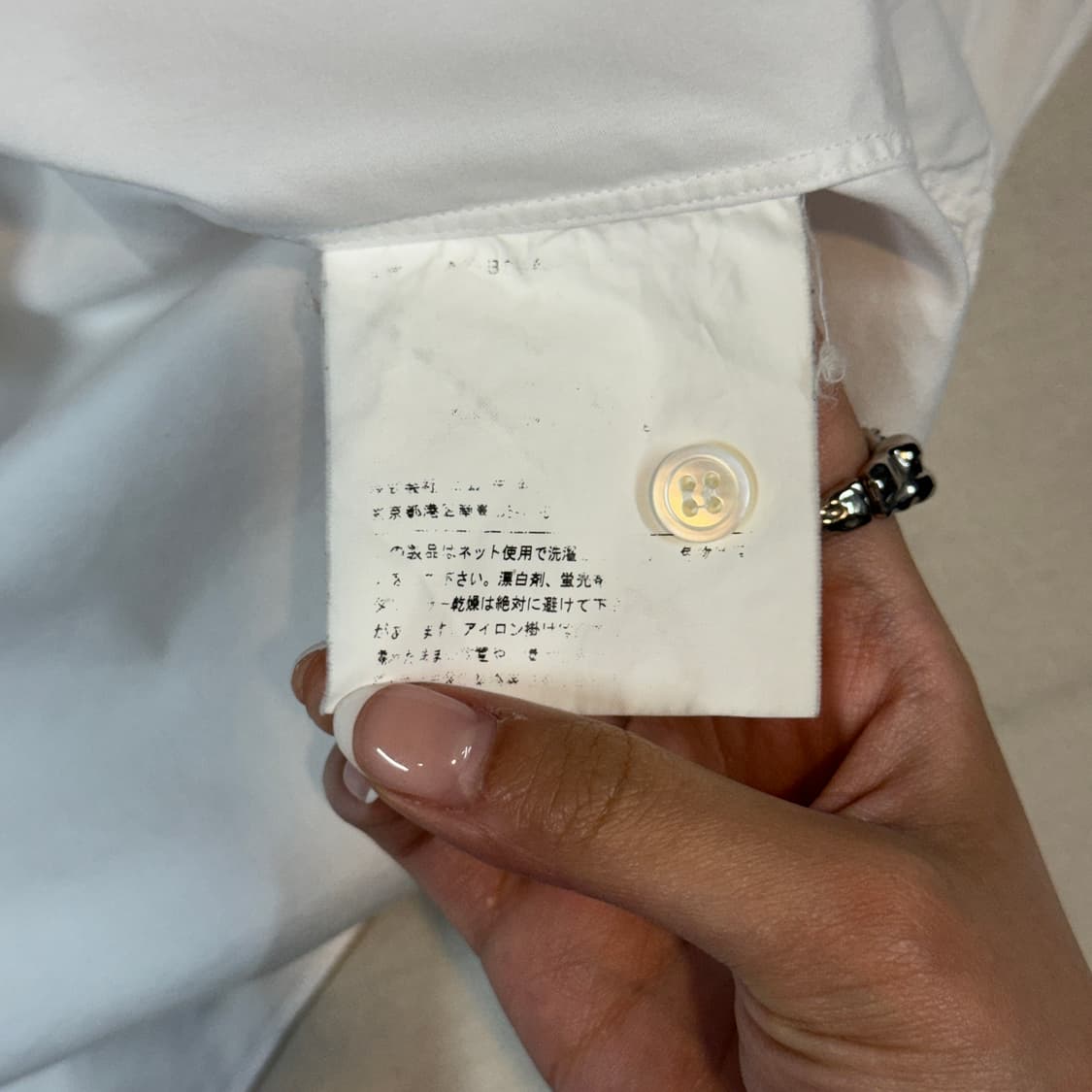 S) 꼼데가르송 플레이 블랙 와펜 화이트 포플린 셔츠 정품 Z27 상품이미지7