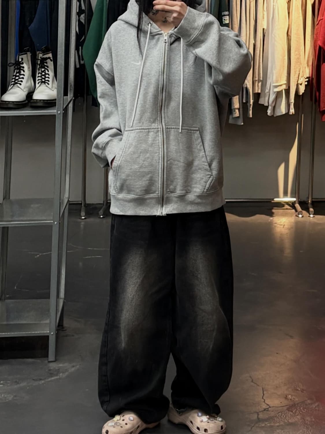 나이키 NRG 솔로 스우시 풀집업 후드 그레이 A3756 상품이미지1