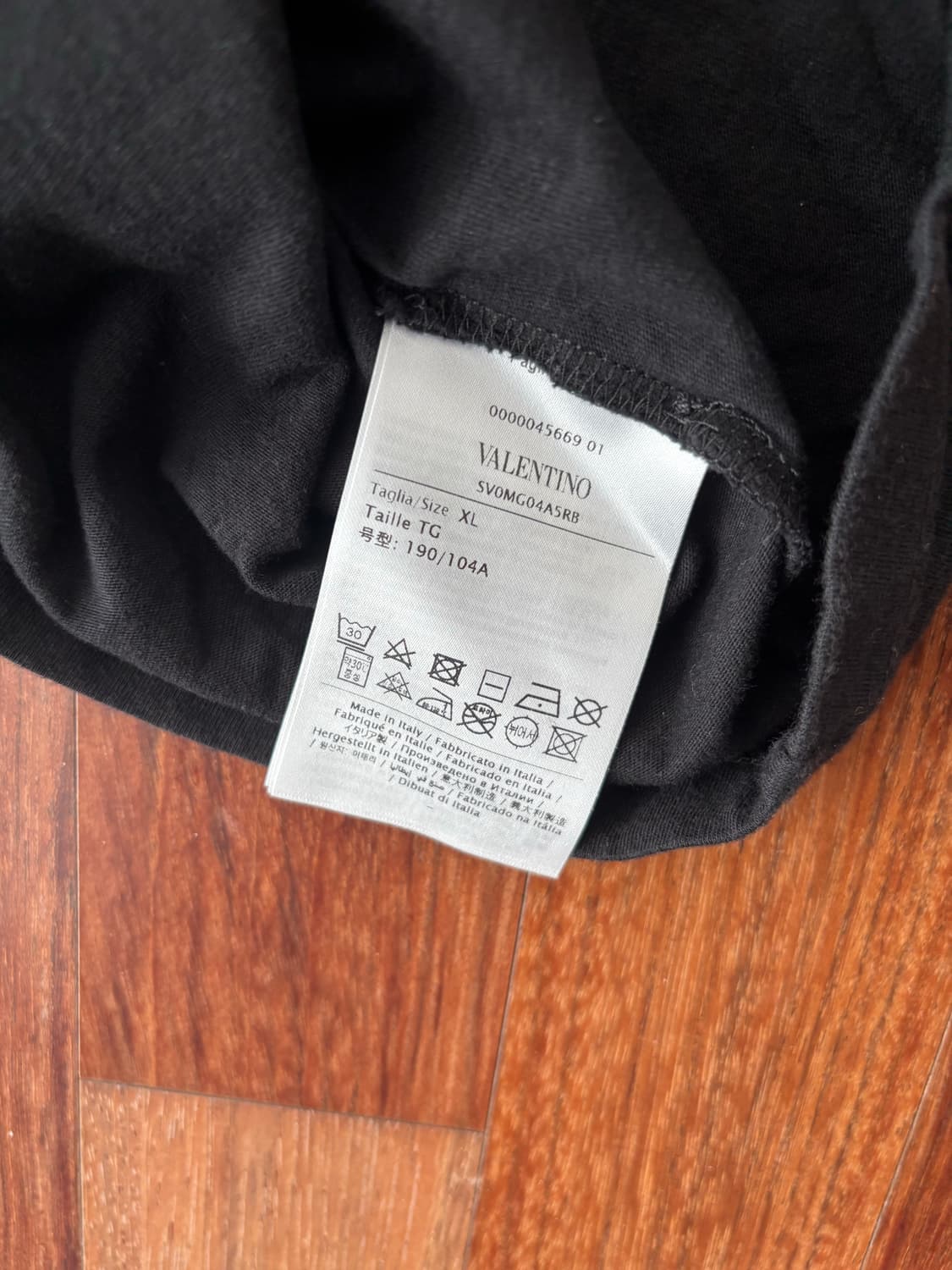 (XL) 언더커버 x 발렌티노 티셔츠 블랙 상품이미지4