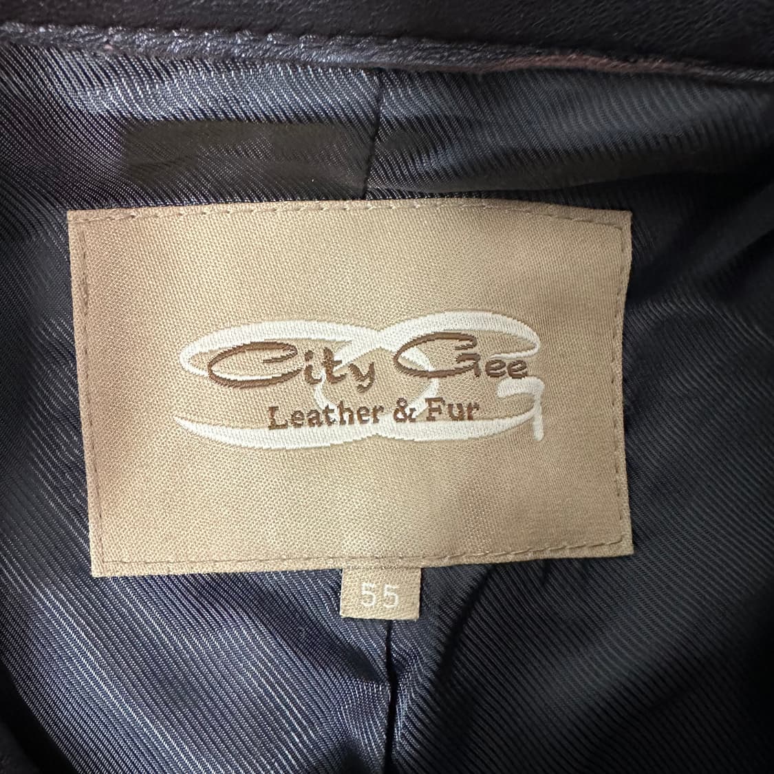 City Gee 씨티지 브라운 램스킨 라이더자켓 55 (빈티지) 상품이미지4