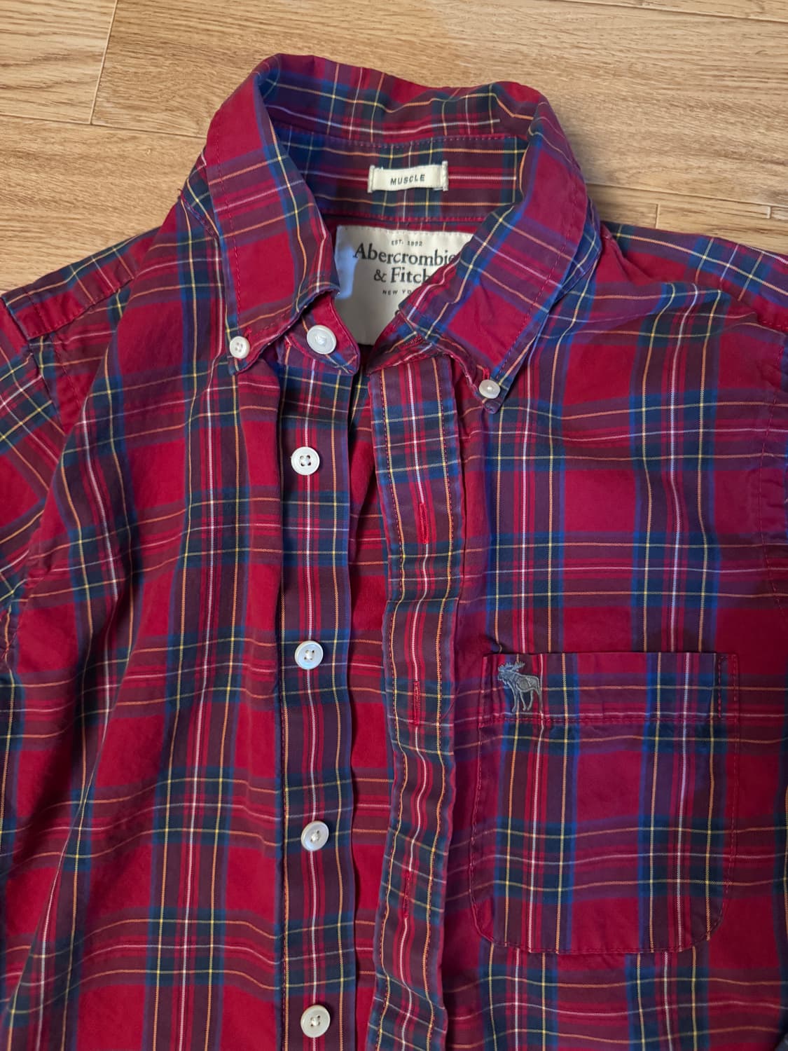 아베크롬비 체크 셔츠 S  95  구제 상품이미지2