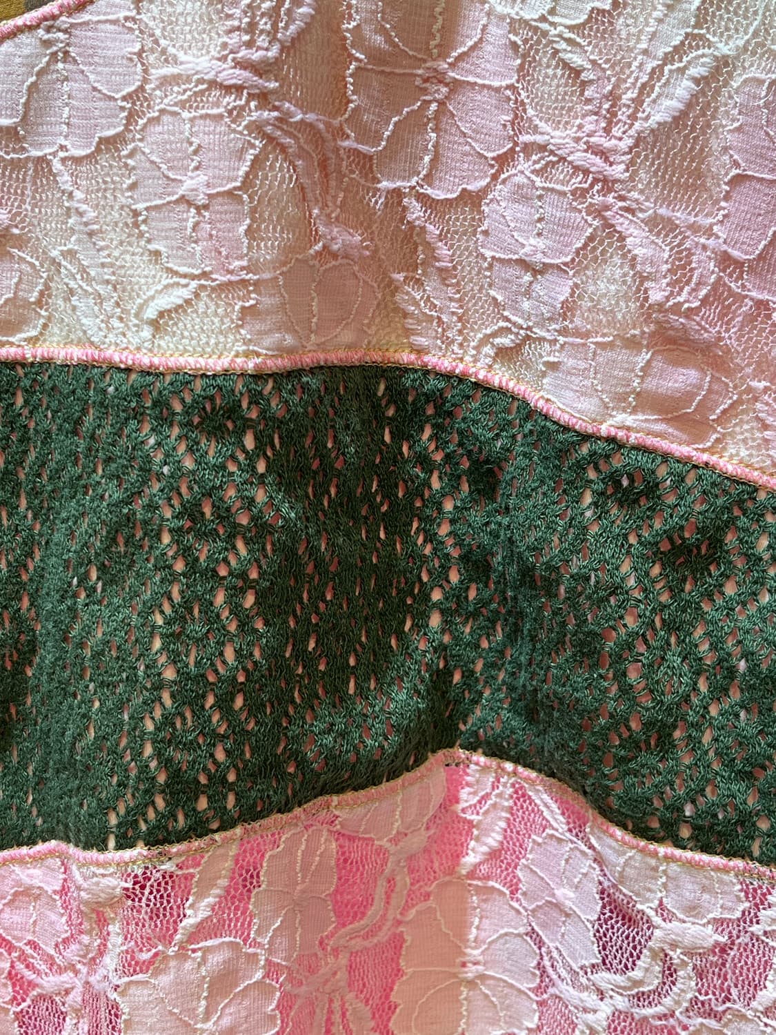 미국 빈티지 레이스 패치워크탑 상품이미지3