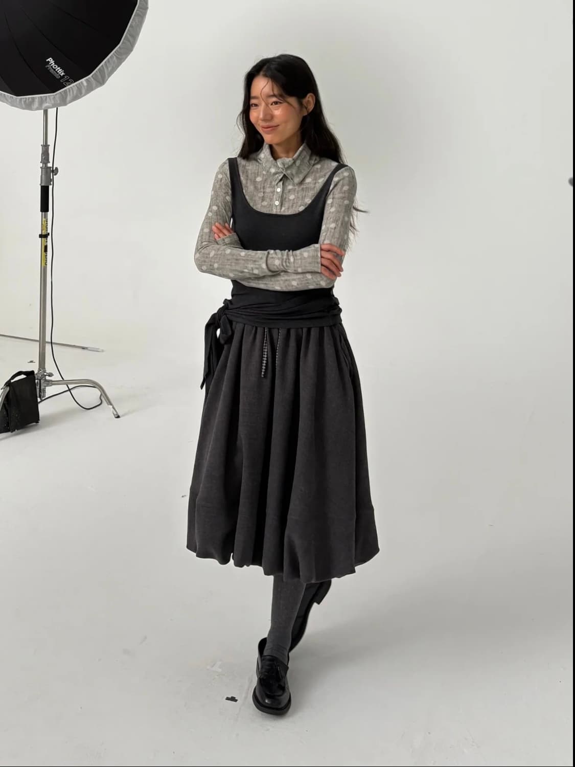 yawhat 도트 레이어드 디자인 탑 상품이미지2