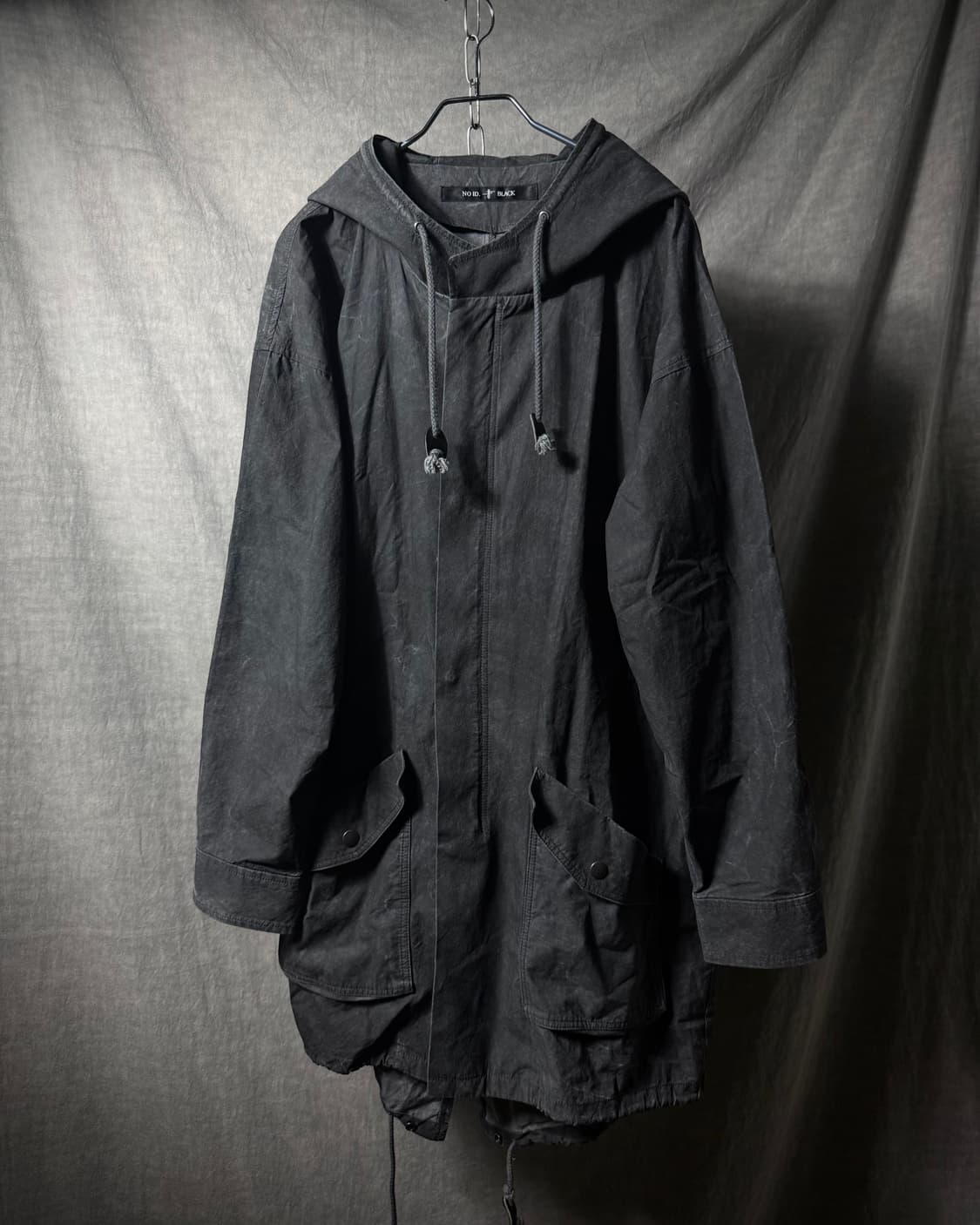 NO ID. BLACK Waxed Oversized Mods Coat 상품이미지2