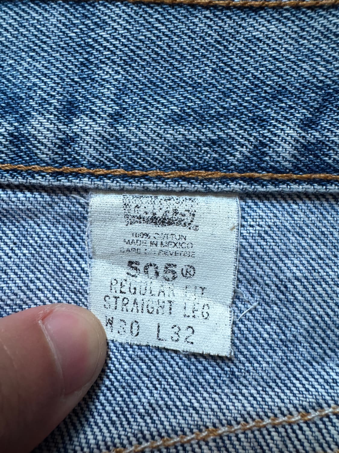 리바이스 505 보로 디스 데님팬츠 상품이미지4