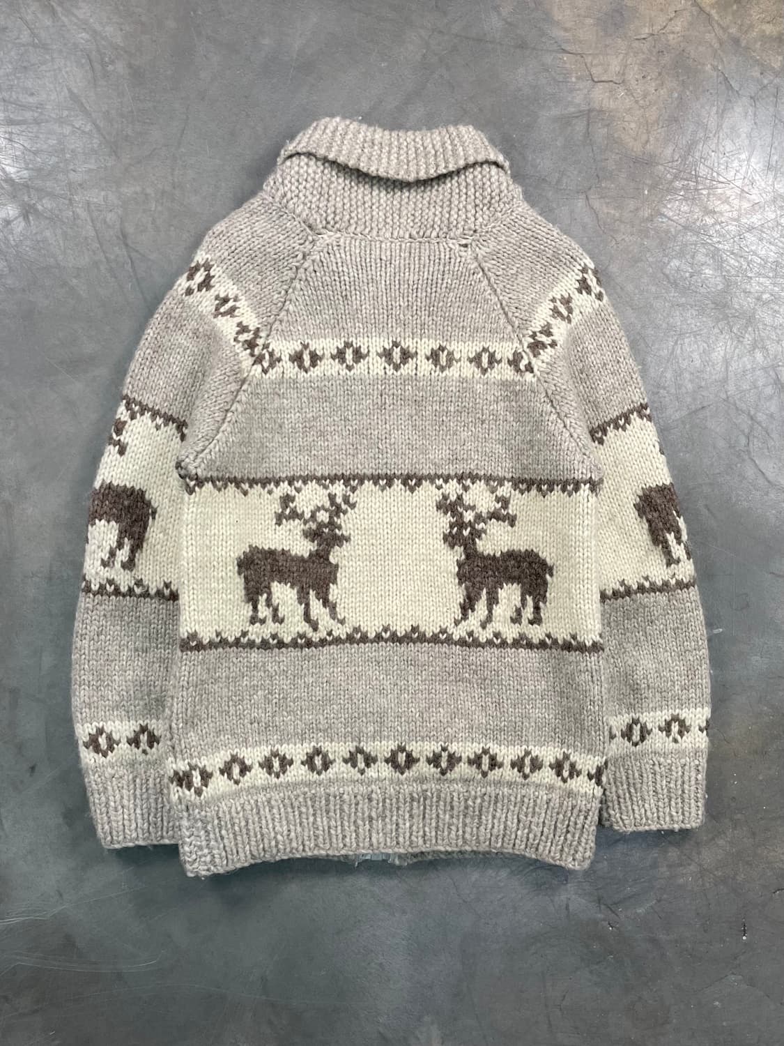 빈티지 코위찬 니트 집업 상품이미지5