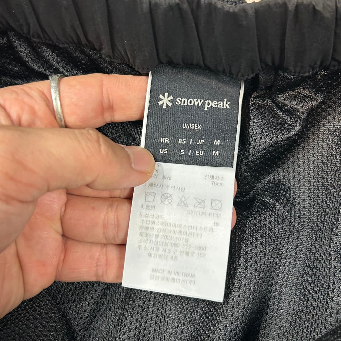 M) 스노우피크 나일론 블랙 카고 팬츠 상품이미지9