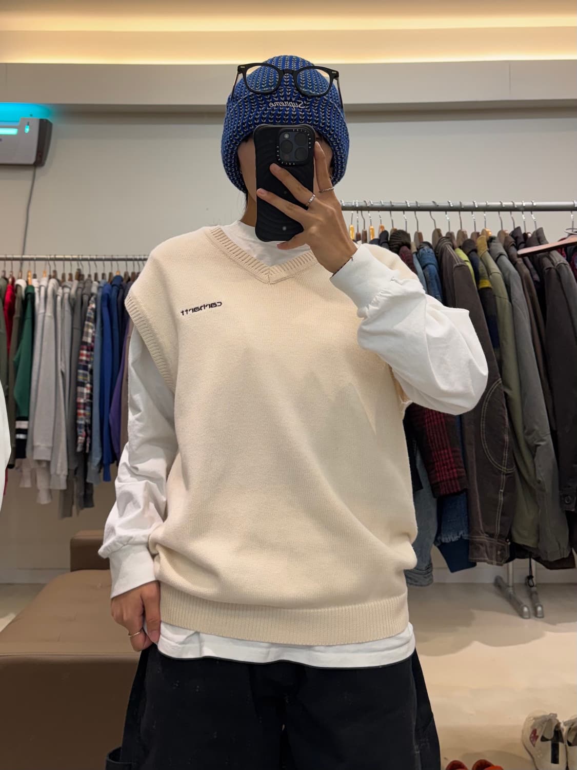 칼하트 WIP 스크립트 니트 베스트 상품이미지5