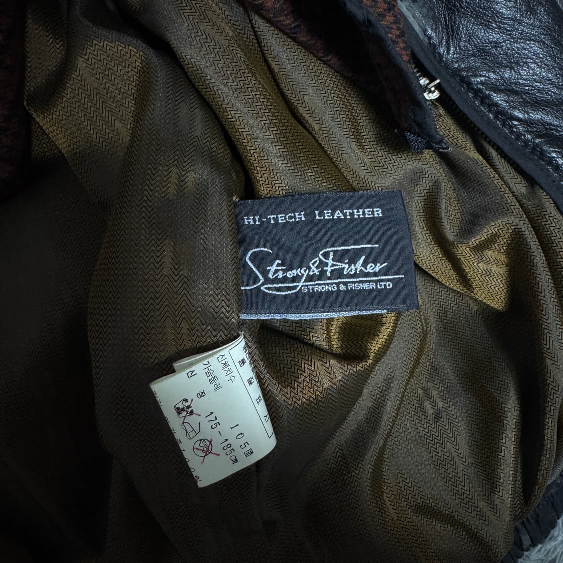 90s 벤츄라 양가죽자켓 105사이즈 외피내피 상품이미지3