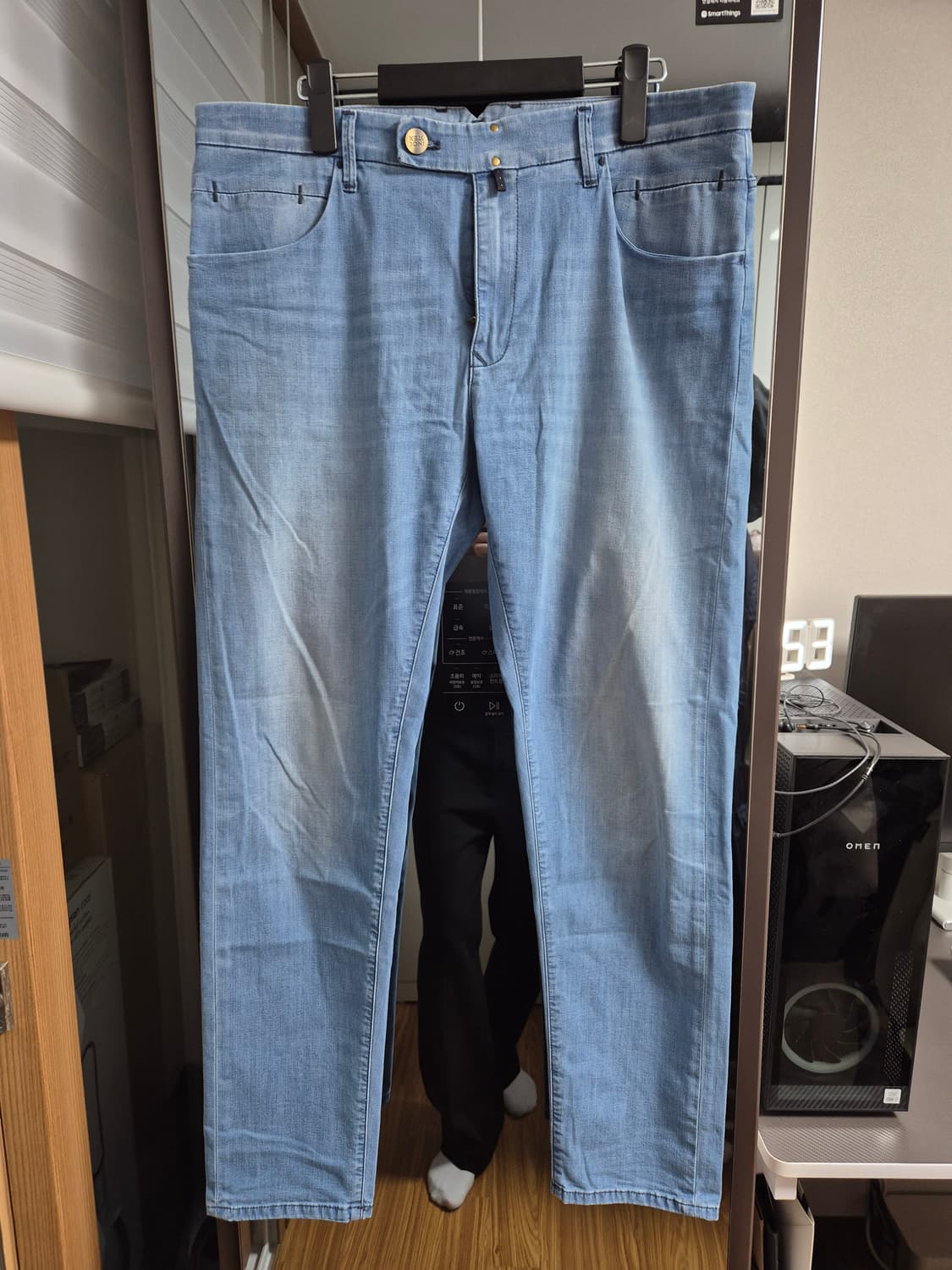 슬로웨어 테이퍼드핏 경량 데님 팬츠 34 상품이미지2