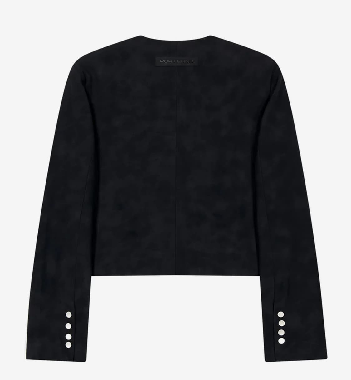 포르테나 레더 스냅 크롭 자켓 블랙  상품이미지3