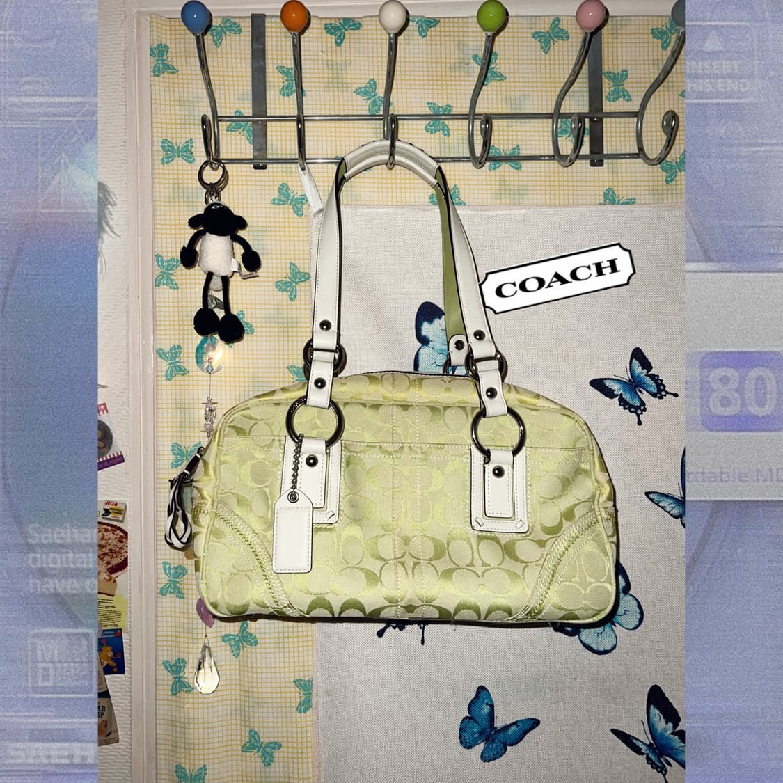 코치 연두 볼링백 상품이미지2