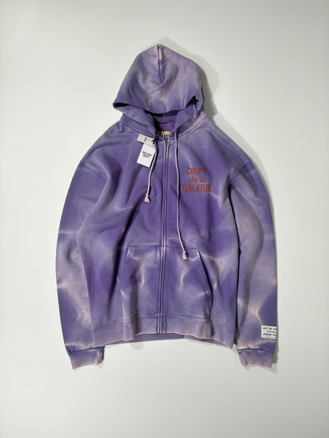 갤러리 디파트먼트 선페이드 프렌치 로고 후드 집업 퍼플 XL사이즈 상품이미지1